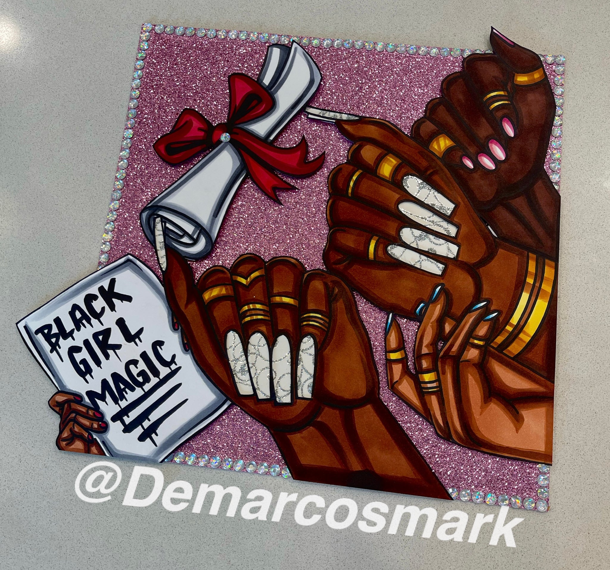 Black Girl Magic 3D Grad Cap Topper