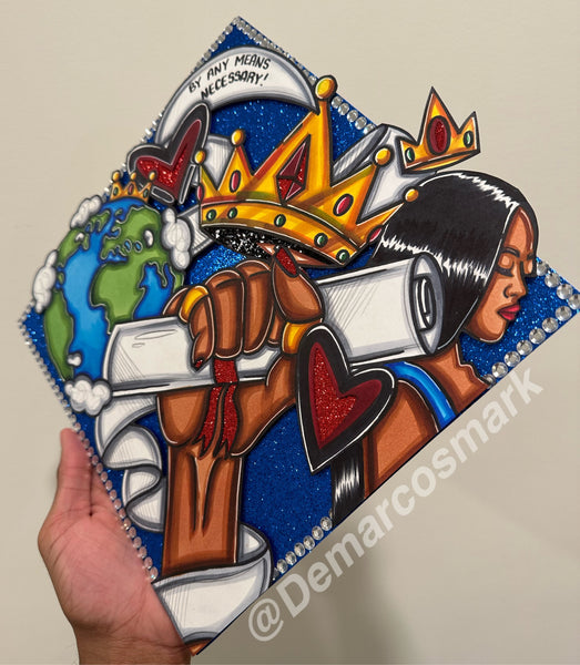 By Any Means Necessary 3D Grad Cap Topper