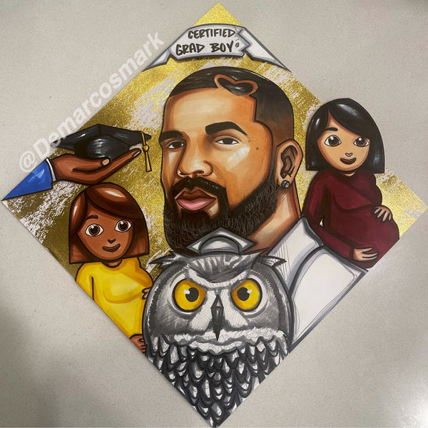 Certified Grad Boy 3D Grad Cap Topper