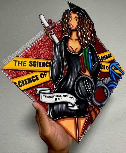 Forensic Science 3D Grad Cap Topper