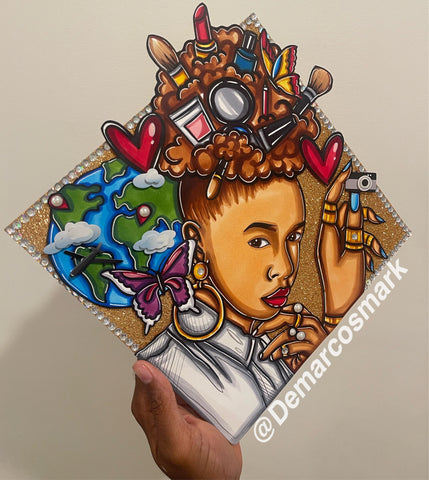 Black Girl Magic 2 3D Grad Cap Topper