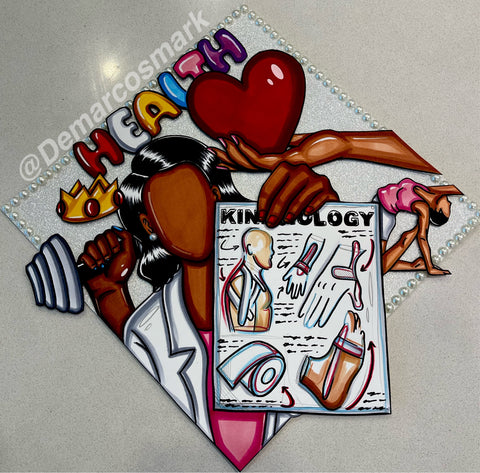 Kinesiology 3D Freestyle Grad Cap Topper