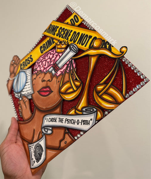 Criminal Justice 3D Grad Cap Topper