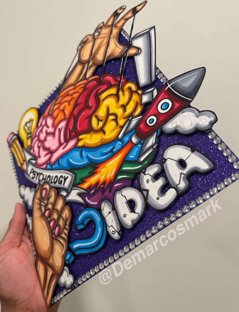 Psychology 3D Grad Cap Topper – Demarcosmark