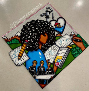 Civil Engineering 3D Grad Cap Topper