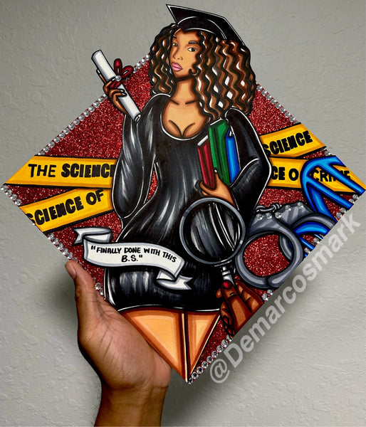 Forensic Science 3D Grad Cap Topper