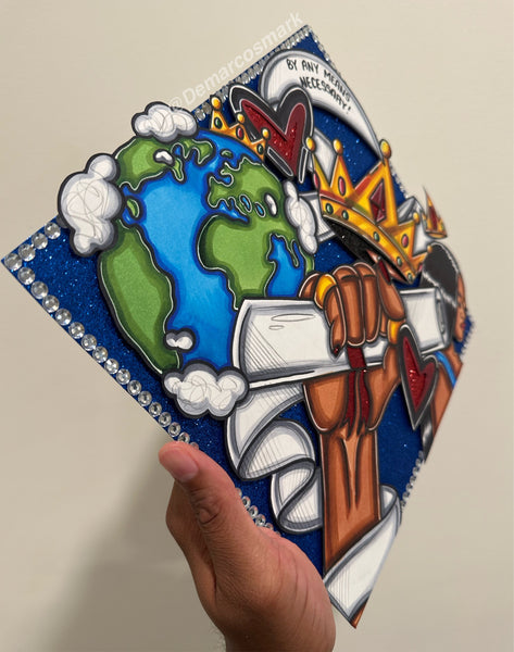 By Any Means Necessary 3D Grad Cap Topper