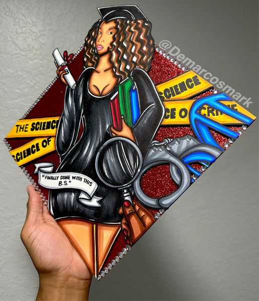 Forensic Science 3D Grad Cap Topper