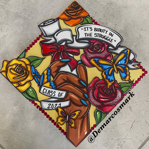 It’s Beauty In The Struggle 3D Grad Cap Topper