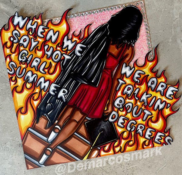 Hot Girl Summer 3D Grad Cap Topper